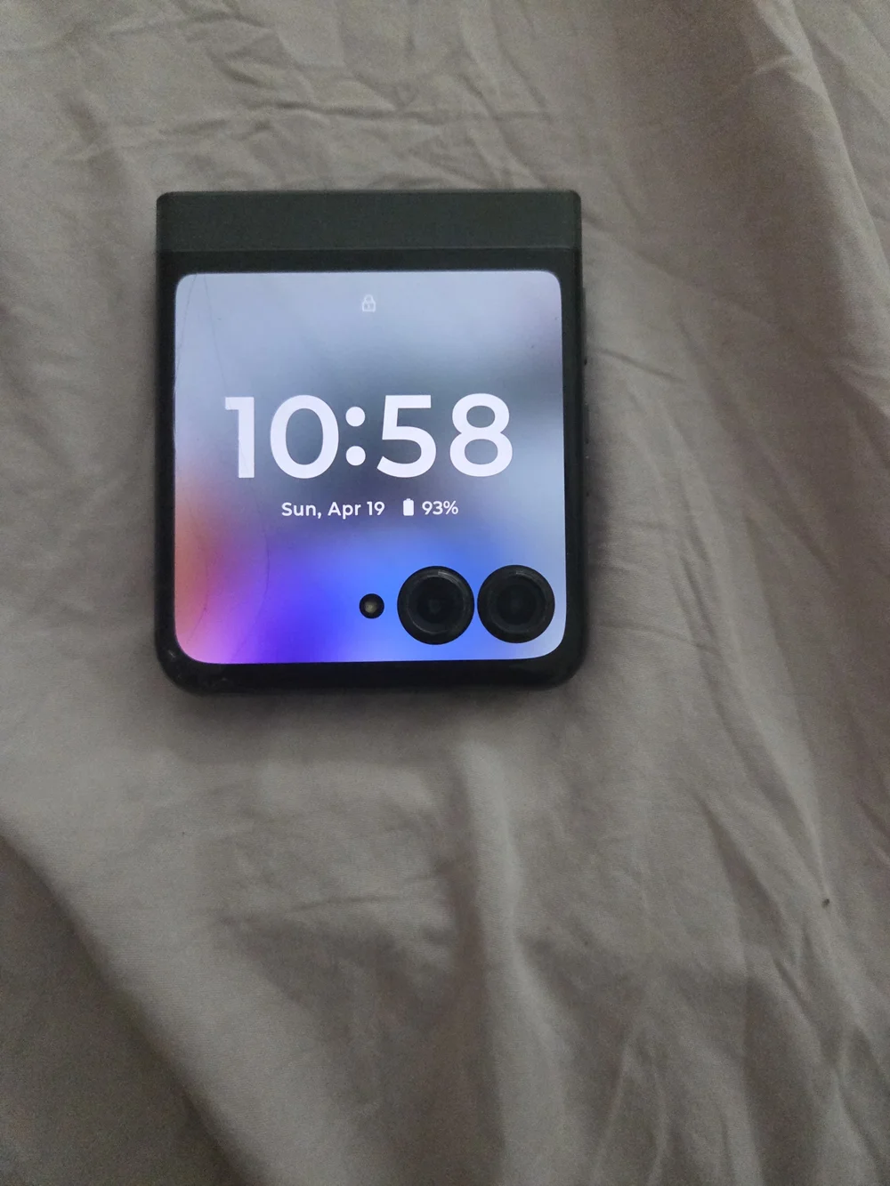 Foldable Smartphone with Dual Rear Cameras - Black